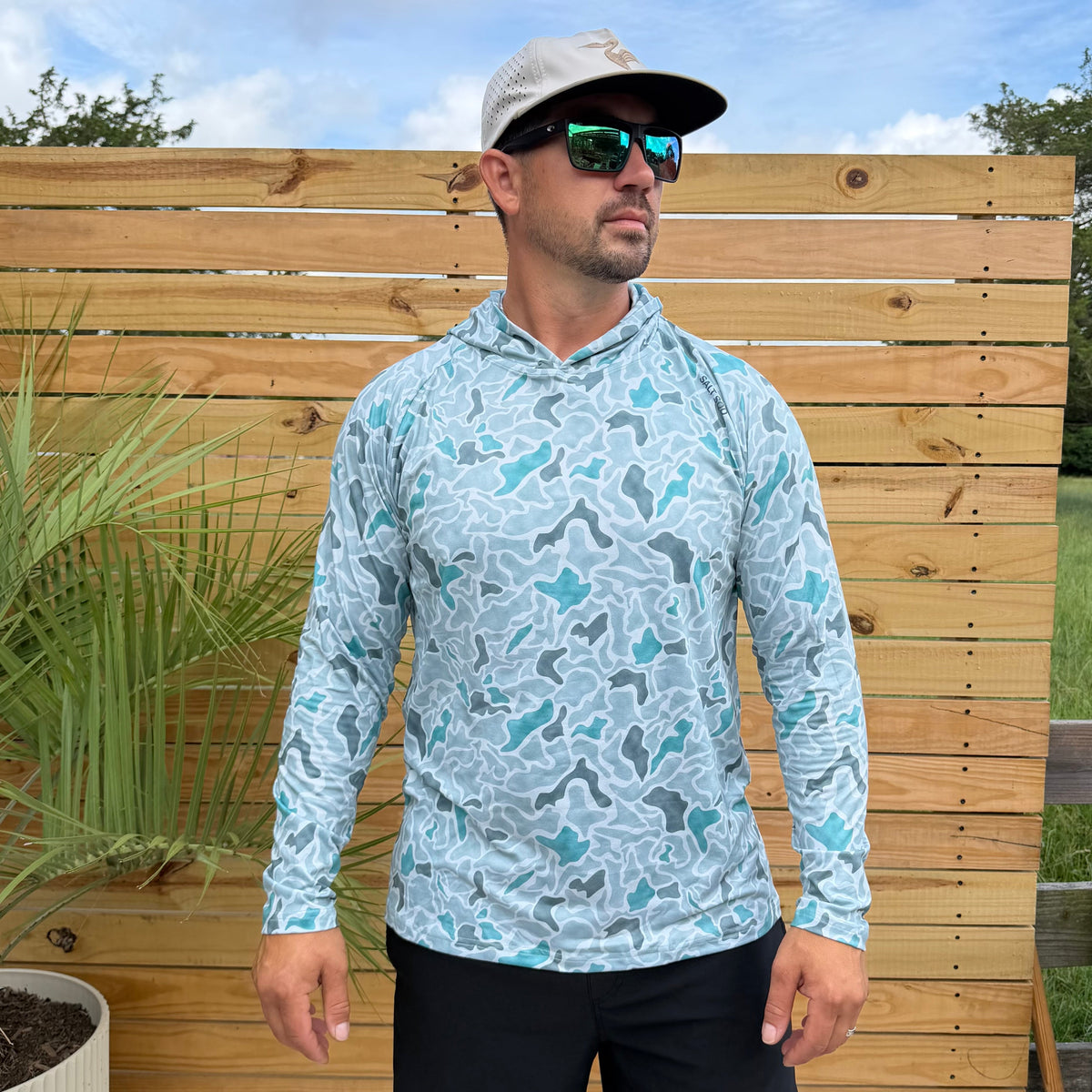 Lightweight coastal fishing hoodie by the water-71