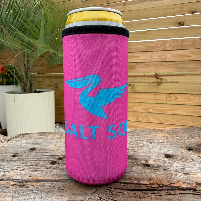 Salt Sqd Slim Coozie - Flamingo Vice