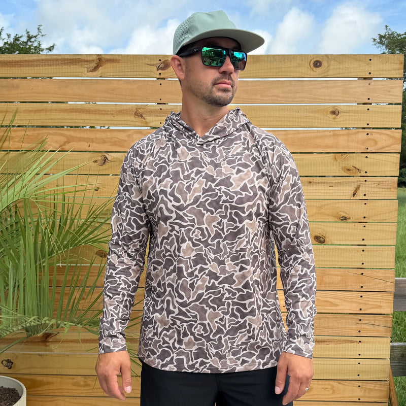 SqdDrift DWR Hoodie - Flounder Camo