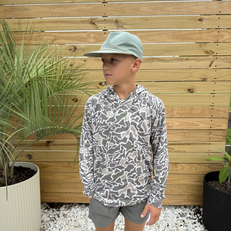 Youth SqdDrift DWR Hoodie - Marsh Camo