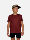 Youth Salt SQD SqdDrift tee in Brackish with four-way stretch fabric for beach, boat, and backseat wear.