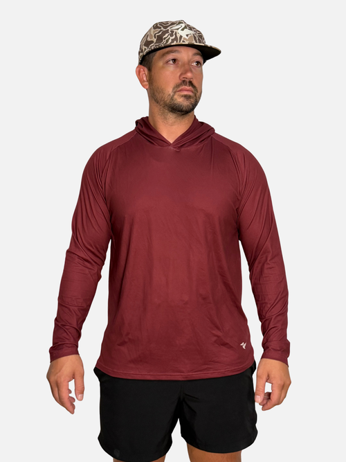 Salt SQD SqdDrift hoodie in Brackish with lightweight construction and a smooth long sleeve design.