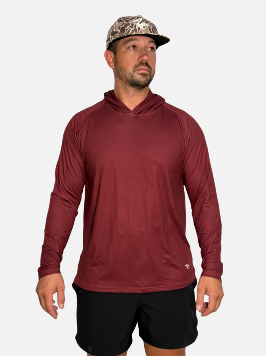 Salt SQD SqdDrift hoodie in Brackish with lightweight construction and a smooth long sleeve design.