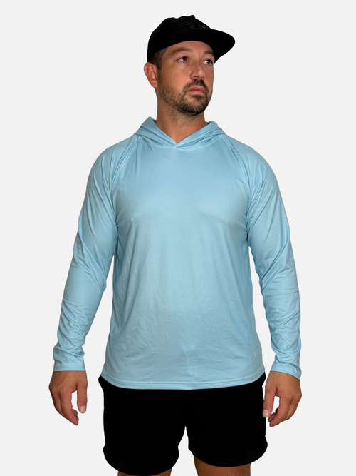 Salt SQD SqdDrift hoodie in Salt Air with lightweight construction and a smooth fabric finish.