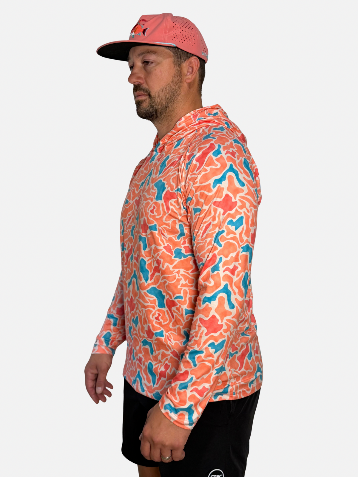 SqdDrift Salt SQD hoodie in Hogfish Camo with lightweight, breathable construction for comfortable wear