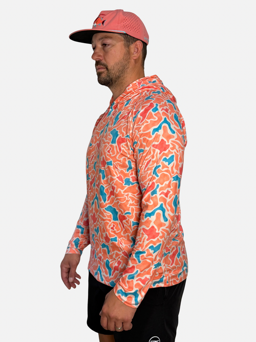 SqdDrift Salt SQD hoodie in Hogfish Camo with lightweight, breathable construction for comfortable wear