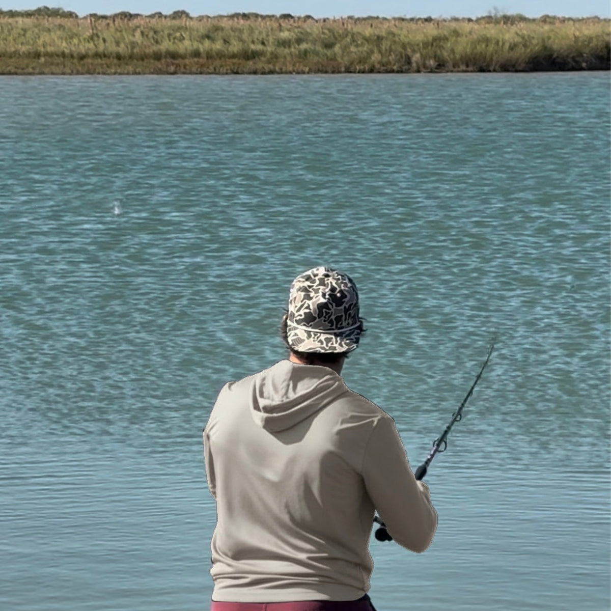 Saltwater fishing apparel designed for coastal living