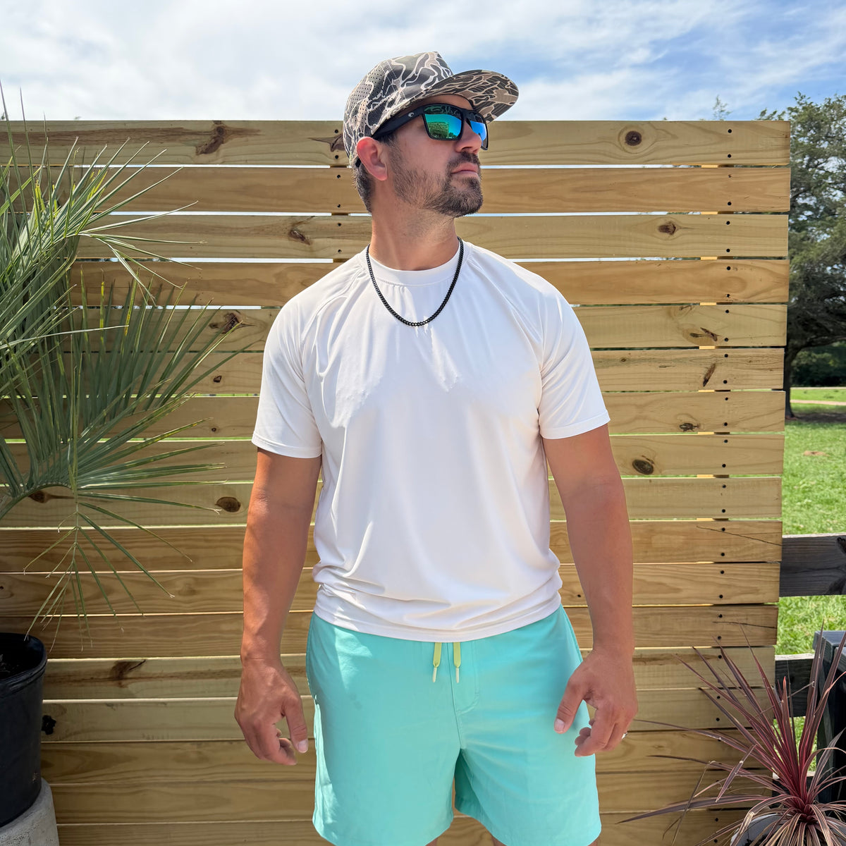 Coastal Drift tee in Bonefish