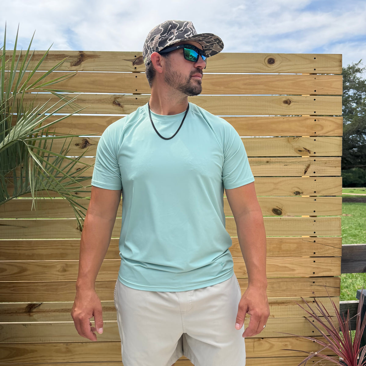 Coastal Drift tee in Seafoam Green